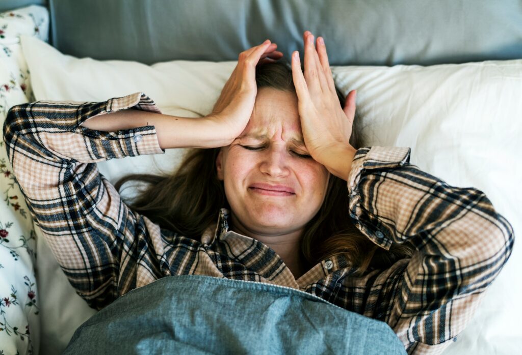 woman with migraine